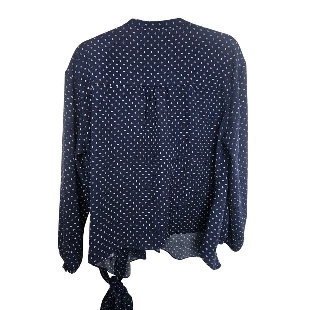 J. Crew Womens Foulard Floral Wrap Top Size L Classic Preppy Drapey Old Money - Picture 10 of 10